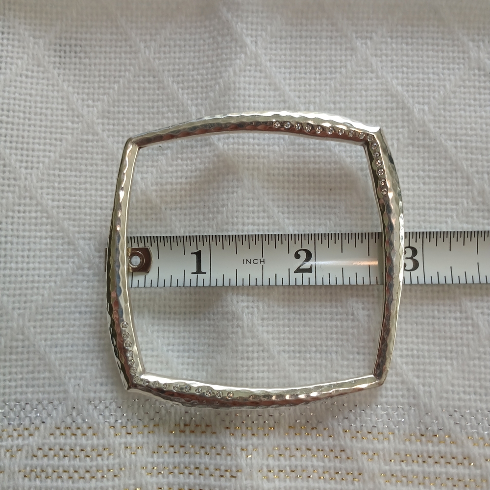 Brighton Retired Bilbao Square Bangle, Silver  Bracelet - Picture 3 of 3